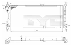 TYC 725-0019-R Radiator, racire motor