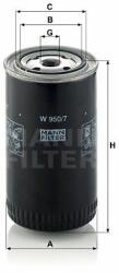 Mann-filter W950/7 Filtru, sistem hidraulic primar