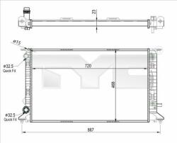 TYC 702-0037-R Radiator, racire motor