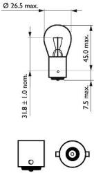 Philips 12498CP Bec, lumini de stationare