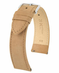 Hirsch Osiris Nubuck borjúbőr óraszíj, beige, 18/16L