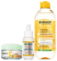 Garnier Skin Naturals Vitamin C Glow Jelly Daily Moisturizing Care set cremă gel 50 ml + ser facial 30 ml + apă micelară 400 ml pentru femei