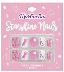 Aquarius Cosmetic Set 10 unghii false Starshine Nails Martinelia, adeziv Press-On, 10 piese, 3 ani+ (MR61036)