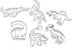 Amos Fényvarázs Forma S-25 Dinoszauruszok Minta 6 Darab/Csomag (S-25)