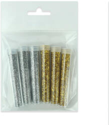 CreArt Csillámpor 3 gramm Arany és Ezüst 6 Darab/Csomag (FBAB0012)