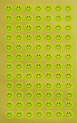 Smile Matrica Sárga Kör Alakú 10 mm 84 Darab/Ív 16x9, 3 cm Lapon 10 Ív/Csomag (ABFX0303)