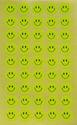 Smile Matrica Sárga Kör Alakú 15 mm 45 Darab/Ív 15, 5x9, 3 cm Lapon 10 Ív/Csomag (ABFX0305)