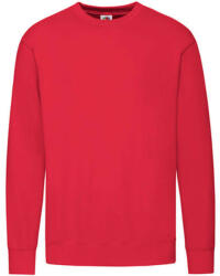Fruit of the Loom Férfi pulóver hosszú ujjú Fruit of the Loom Lightweight Set-In Sweat - L, Piros