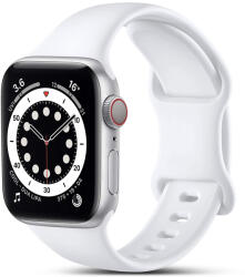 Hoco Curea silicon Hoco compatibila cu Apple Watch 1/2/3/4/5/6/SE/7/8, 42/44/45/49mm, Alb