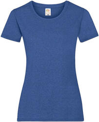 Fruit of the Loom Női póló Csapott ujjú Fruit of the Loom Valueweight T Lady-Fit - M (12), Retró Heather Királykék