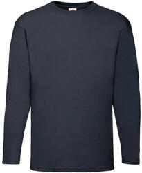 Fruit of the Loom Férfi póló Hosszú ujjú Fruit of the Loom Value Weight LS T - 2XL, Mély sötétkék (navy)