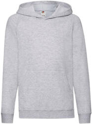 Fruit of the Loom Gyerek Pulóver Kapucnis Hosszú ujjú Fruit of the Loom Lightweight Hooded Sweat Kids - 164 (14-15), Heather szürke