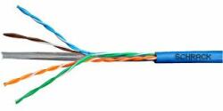 Schrack Cablu Schrack U/UTP Cat. 6, HSKU423P13, 4x2xAWG23/1, 300MHz, PVC, Eca, albastru (HSKU423P13)