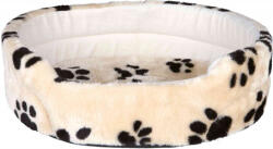 TRIXIE Charly culcuș bej cu margini pentru câini cu model de lăbuțe (79 x 70 cm)