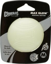 Chuckit! Max Glow - Strălucește în întuneric - Minge de cauciuc pentru câini (M; 6 cm)