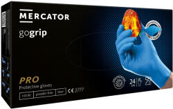 Mercator Medical MERCATOR gogrip Kék dupla vastag élelmiszeripari és munkavédelmi nitril kesztyű, 50db - S