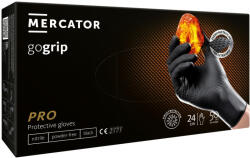 Mercator Medical gogrip Fekete dupla vastag munkavédelmi nitril kesztyű, 50db - L