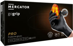 Mercator Medical MERCATOR gogrip Fekete dupla vastag munkavédelmi nitril kesztyű, 50db - XL