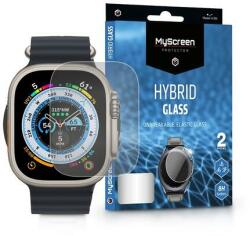 MyScreen LA-2286 Apple Watch Ultra (49 mm) rugalmas, hibrid üveg - Myscreen protector Hybrid Glass átlátszó 8H ujjlenyomat-érzékelő biztos, 2db-os csomag (LA-2286)