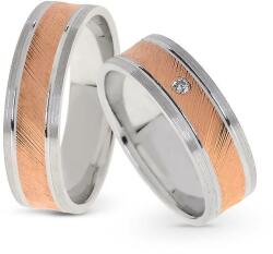 Capri Karikagyűrű párban 14K arany 11, 4 gr, gyémánt kõvel 0, 02 ct, CP11476GY