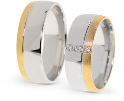 Capri Karikagyűrű párban 14K arany 12, 5 gr, gyémánt kõvel 0, 048 ct, CP11410GY