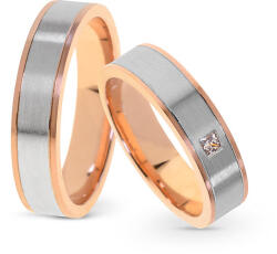 Capri Karikagyűrű párban 14K arany 13, 6 gr, gyémánt kõvel 0, 045 ct, CP11396GY