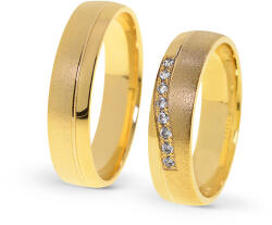 Capri Karikagyűrű párban 14K arany 9, 4 gr, gyémánt kõvel 0, 11 ct, CP11428GY