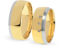 Capri Karikagyűrű párban 14K arany 11 gr, gyémánt kõvel 0, 128 ct, CP11455GY