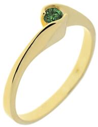 Capri Eljegyzési gyűrű 14K arany 2, 4 gr, smaragd drága kõvel, CP11788