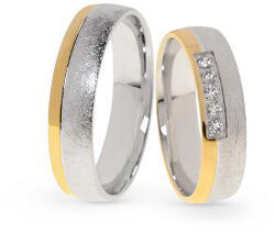 Capri Karikagyűrű párban 14K arany 9, 5 gr, gyémánt kõvel 0, 1 ct, CP11397GY