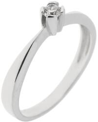 Capri Eljegyzési gyűrű 14K arany 2, 7 gr, fehér zafír drága kõvel, CP11784