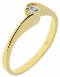 Capri Eljegyzési gyűrű 14K arany 2, 4 gr, gyémánt kõvel 0, 1 ct, CP11369GY