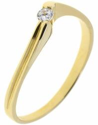 Capri Eljegyzési gyűrű 14K arany 1, 7 gr, gyémánt kõvel 0, 1 ct, CP11360GY