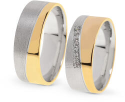 Capri Karikagyűrű párban 14K arany 14 gr, gyémánt kõvel 0, 056 ct, CP11458GY