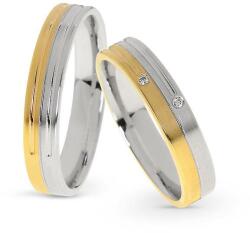 Capri Karikagyűrű párban 14K arany 8, 2 gr, gyémánt kõvel 0, 014 ct, CP11491GY