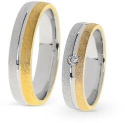 Capri Karikagyűrű párban 14K arany 12, 8 gr, gyémánt kõvel 0, 05 ct, CP11493GY