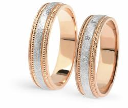 Capri Karikagyűrű párban 14K arany 8, 8, gr, gyémánt kõvel 0, 018 ct, CP11127GY