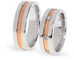 Capri Karikagyűrű párban 14K arany 13, 8 gr, gyémánt kõvel 0, 063 ct, CP11409GY