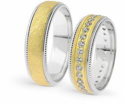 Capri Karikagyűrű párban 14K arany 10, 10 gr, gyémánt kõvel 0, 496 ct, CP11123GY