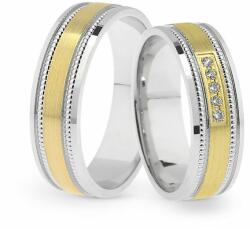 Capri Karikagyűrű párban 14K arany 11, 6 gr, gyémánt kõvel 0, 06 ct, CP11133GY