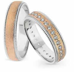 Capri Karikagyűrű párban 14K arany 8, 7 gr, gyémánt kõvel 0, 496 ct, CP11122GY