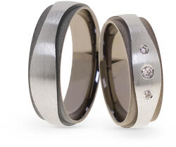 Capri Karikagyűrű párban 14K arany 13, 6 gr, gyémánt kõvel 0, 058 ct, CP11390GY