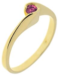Capri Eljegyzési gyűrű 14K arany 2, 4 gr, rubin drága kõvel, CP11787