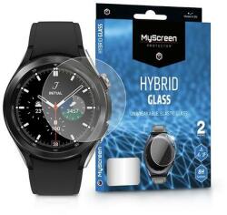 MyScreen LA-2288 Samsung Galaxy Watch 4 Classic (46 mm) rugalmas, hibrid üveg - Myscreen protector Hybrid Glass átlátszó 8H ujjlenyomat-érzékelő biztos, 2db-os csomag (LA-2288)