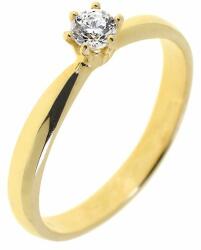Capri Eljegyzési gyűrű 14K arany 2, 4 gr, gyémánt kõvel 0, 16 ct, CP11348GY