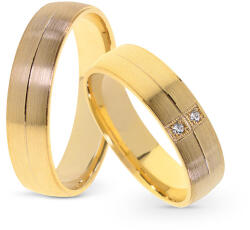 Capri Karikagyűrű párban 14K arany 9, 4 gr, gyémánt kõvel 0, 024 ct, CP11395GY