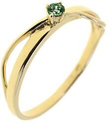 Capri Eljegyzési gyűrű 14K arany 1, 4 gr, smaragd drága kõvel, CP11750