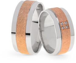 Capri Karikagyűrű párban 14K arany 13, 2 gr, gyémánt kõvel 0, 056 ct, CP11444GY