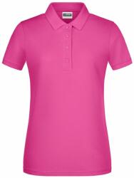 James & Nicholson (Daiber) Női galléros biopamut póló 8009 - Rózsaszín | 2XL (1-8009-1755404)