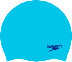 Speedo plain moulded silicone junior cap albastru deschis